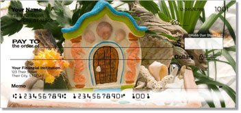 Miniature Fairy Garden Personalized Checks
