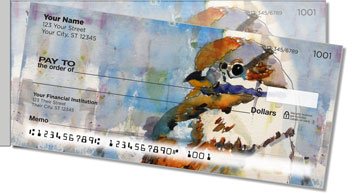 Mixed Media Birds Side Tear Personalized Checks