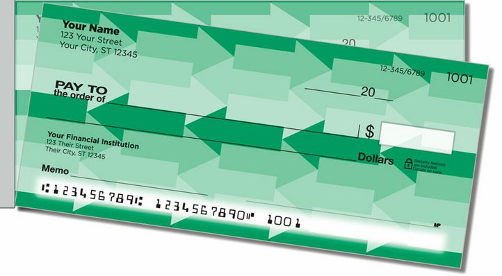 Monochrome Arrow Side Tear Personal Checks