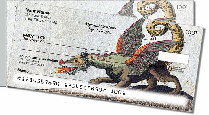 Mythical Beast Side Tear Personal Checks