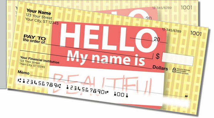 Name Tag Side Tear Personal Checks