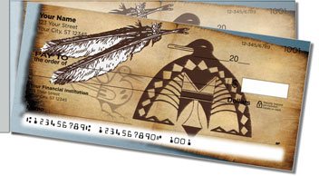 Native American Bird Symbol Side Tear Checks
