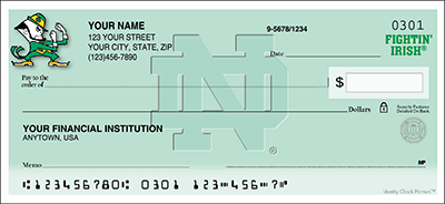 Notre Dame Logo Personal Checks