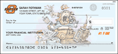 Oklahoma State No 1 Fan Personal Checks