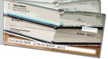 On the Bookshelf Side Tear Personalized Checks