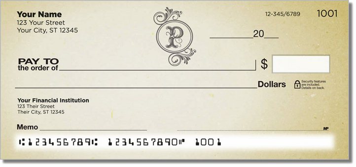 P Monogram Personal Checks