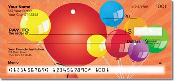 Party Balloon Personalized Checks