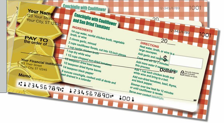 Pasta Recipe Side Tear Personal Checks
