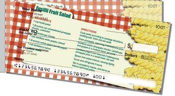Pasta Recipe Side Tear Design Checks