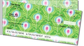 Peacock Feathers Side Tear Design Checks