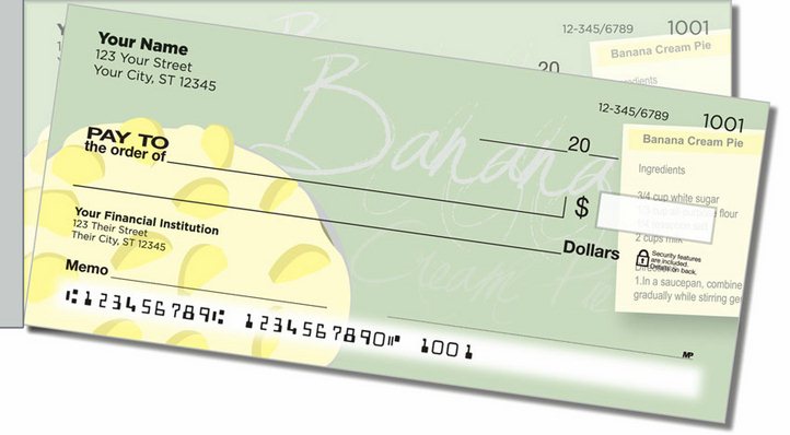 Pie Recipe Side Tear Personal Checks