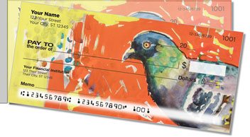 Pigeons Side Tear Personalized Checks