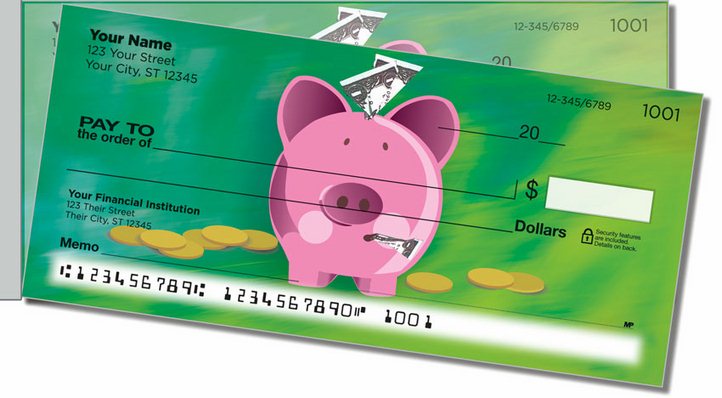 Piggy Bank Side Tear Personal Checks