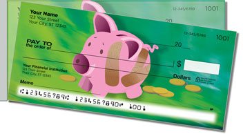 Piggy Bank Side Tear Design Checks
