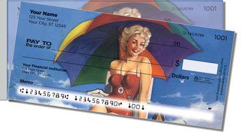 Pin Up Girl Side Tear Personalized Checks