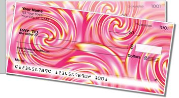 Psychedelic Swirl Side Tear Design Checks