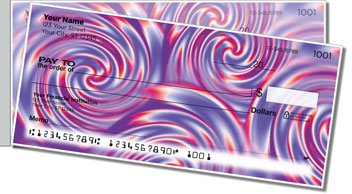 Psychedelic Swirl Side Tear Personalized Checks