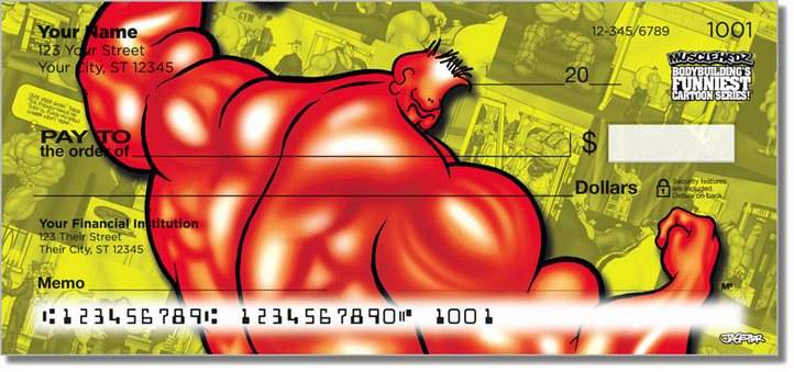 Pumped Up Pose Personal Checks