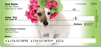 Pups in Bloom 3 Personalized Checks