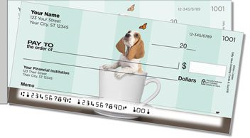 Pups in Cups Side Tear Personalized Checks