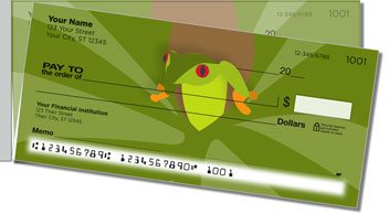 Red-Eyed Frog Side Tear Personalized Checks