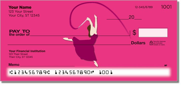 Ribbon Dancing Personal Checks