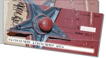 Rustic Star Side Tear Personalized Checks