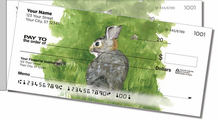 Serene Watercolor Side Tear Personal Checks
