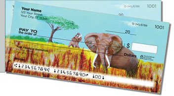 Serengeti Side Tear Personalized Checks
