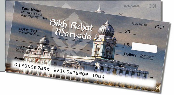 Sikhism Side Tear Personal Checks