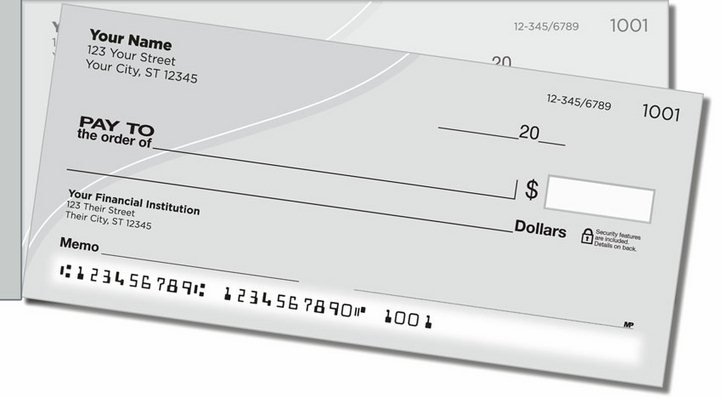 Silver Curve Side Tear Personal Checks