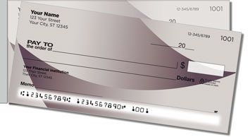Simple Fade Side Tear Personalized Checks