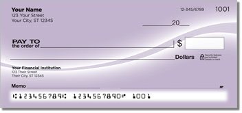 Simple Swoosh Personalized Checks