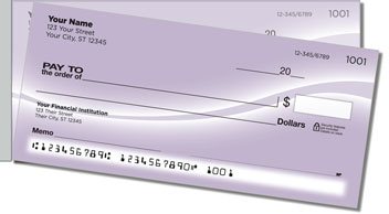 Simple Swoosh Side Tear Personalized Checks