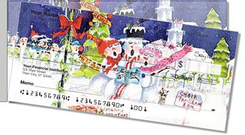 Snow Musician Side Tear Personalized Checks