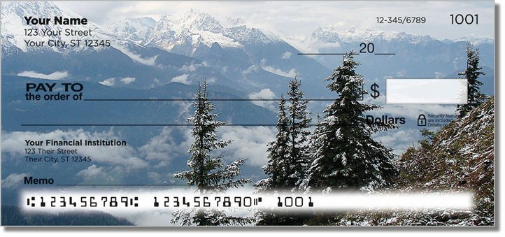 Snowcapped Mountain Personal Checks