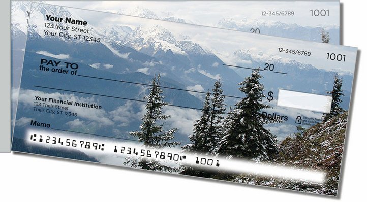Snowcapped Mountain Side Tear Personal Checks