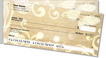 Soft Enchanted Lotus Side Tear Personalized Checks