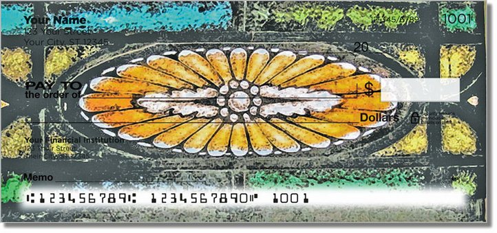 Stained Glass Window Personal Checks