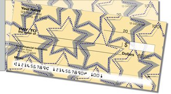 Star Pattern Side Tear Personalized Checks