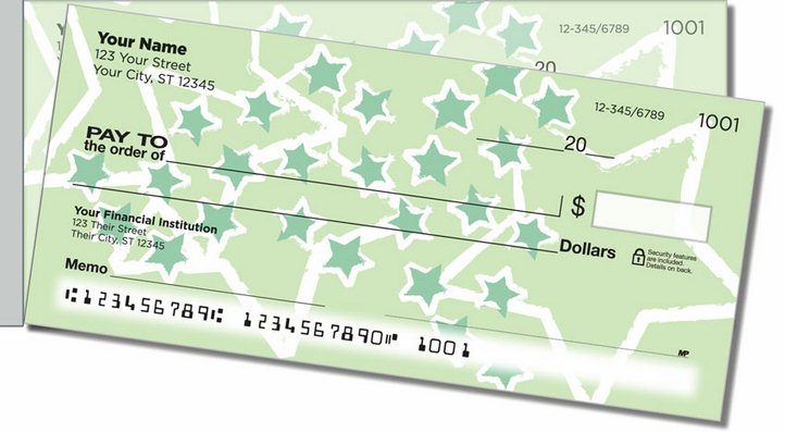 Star Sketch Side Tear Personal Checks