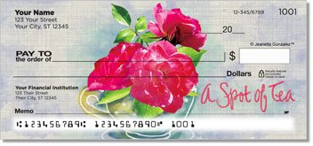 Tea Rose Personalized Checks