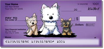 Terrier Friends 2 Personalized Checks