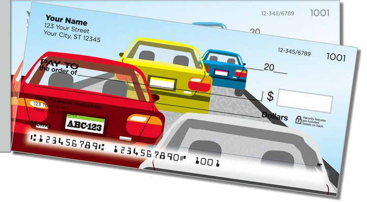 Traffic Jam Side Tear Personal Checks