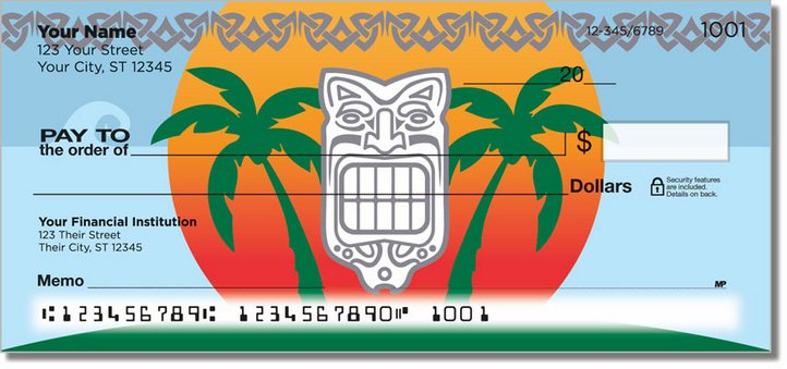 Tribal Mask Personal Checks