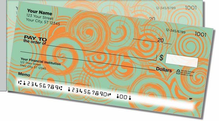 Two-Tone Twirl Side Tear Personal Checks