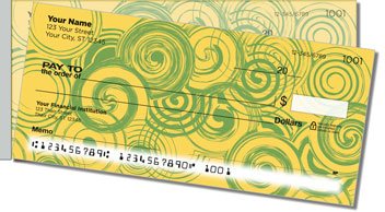 Two-Tone Twirl Side Tear Personalized Checks