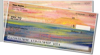 Vacation Abstract Side Tear Design Checks