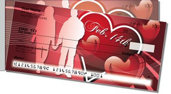 Valentines Day Side Tear Personalized Checks