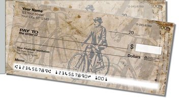Vintage Bicycle Side Tear Design Checks